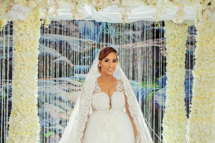 Juliet Ibrahim in wedding gown