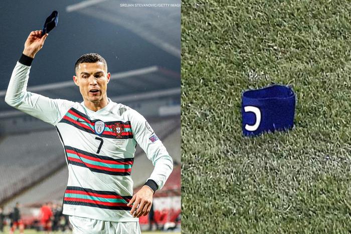 Captain’s armband thrown to the ground by Ronaldo to be auctioned to save sick baby’s life