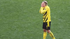 Erling Braut Haaland and Borussia Dortmund could miss out on Champions League football next season after Saturday's defeat to Eintracht Frankfurt
