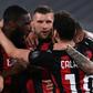 AC Milan's Croatian forward Ante Rebic (2ndR) scored a hat-trick at Torino.