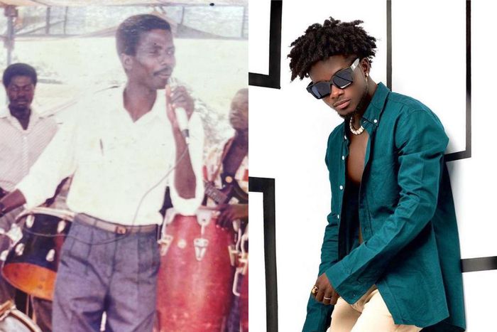 Kuami Eugene and his biological father Alex Marfo