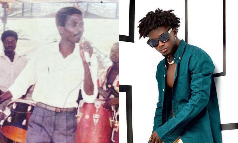 Kuami Eugene and his biological father Alex Marfo