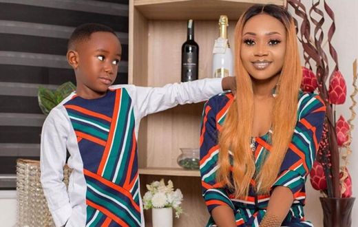 Akuapem Poloo and her son