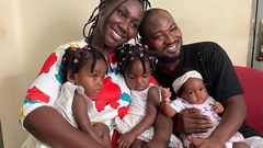 Funny Face with Baby Mama and children