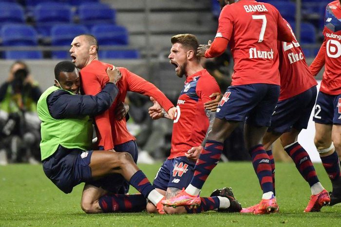Yilmaz (2ndR) celebrates his dramatic late winner