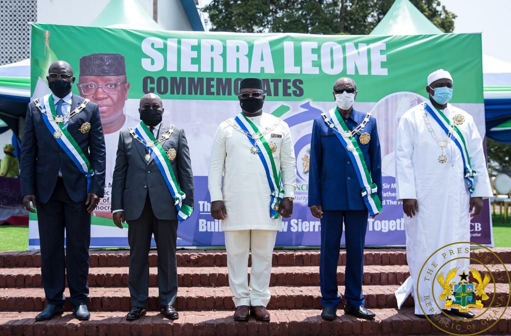 Akufo-Addo conferred with highest national award in Sierra Leone