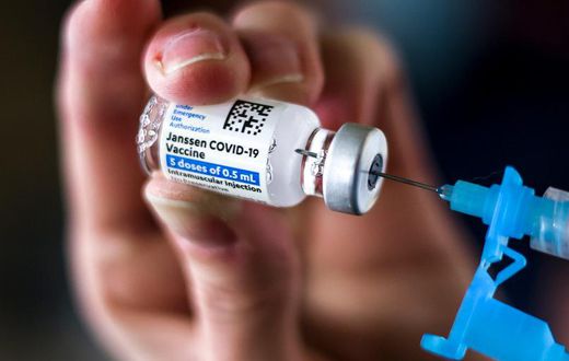 A vial of the Johnson & Johnson COVID-19 vaccine.