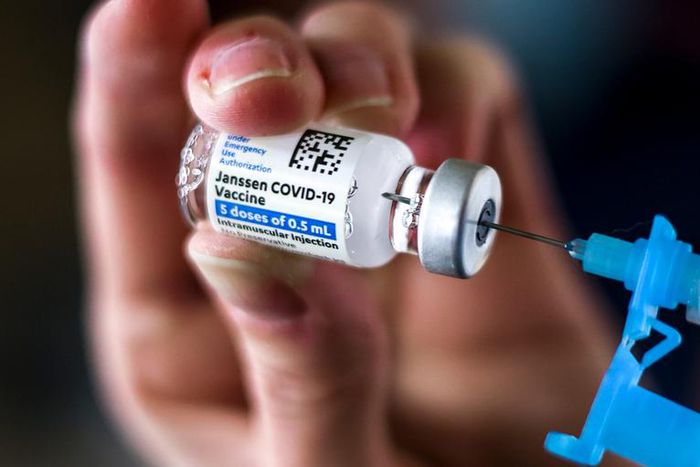 A vial of the Johnson & Johnson COVID-19 vaccine.