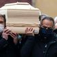 Italy 1982 World Cup winners  Marco Tardelli (3rd L) and Antonio Cabrini (R) carry the coffin of former teammate Paolo Rossi at his funeral in the Cathedral in Vicenza, northeastern Italy.