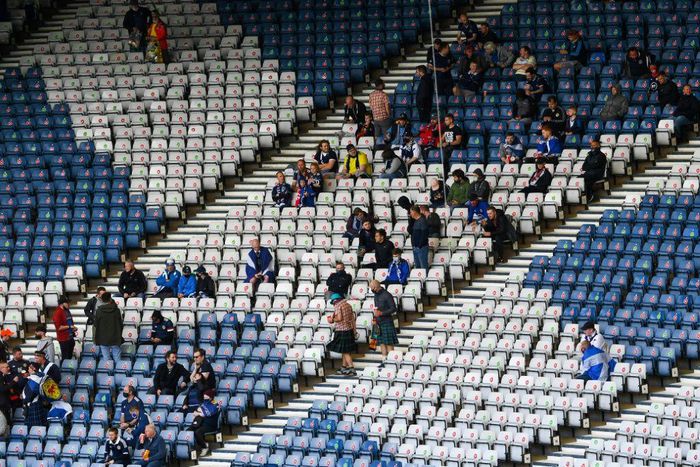 Fans at Hampden Park ahead of Scotland's Euro opener