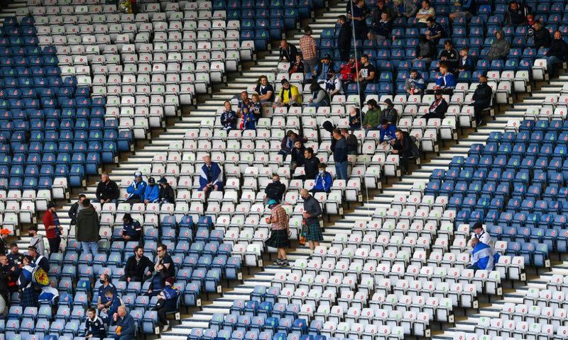 Fans at Hampden Park ahead of Scotland's Euro opener