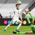 Mason Mount scores England's second goal in their 2-0 win against Albania
