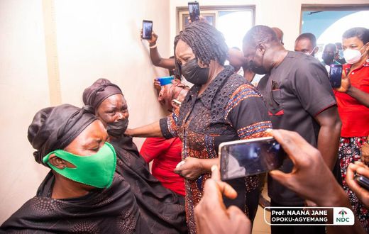 Mahama donates GHS13,000 to bereaved families of Apam drowning incident