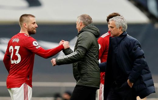 Tottenham manager Jose Mourinho (right)hit back at Manchester United boss Ole Gunnar Solskjaer (centre)for his criticism of Son Heung-min