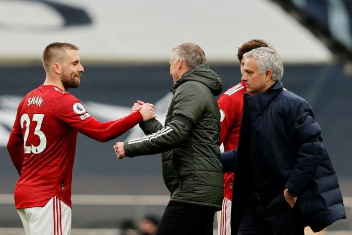 Tottenham manager Jose Mourinho (right)hit back at Manchester United boss Ole Gunnar Solskjaer (centre)for his criticism of Son Heung-min