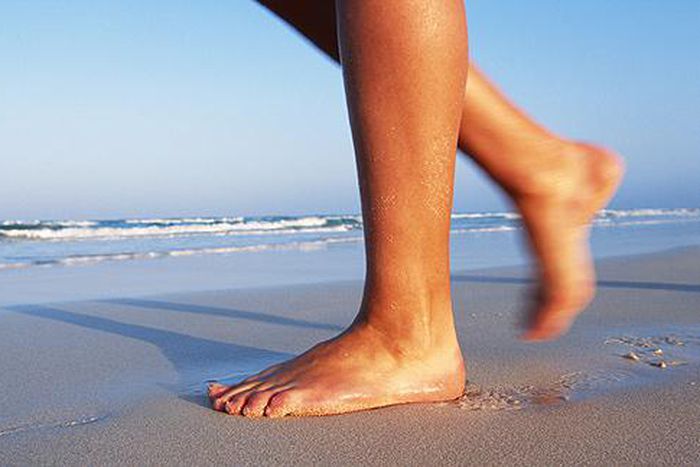 Walking barefoot