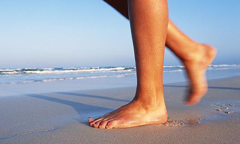 Walking barefoot