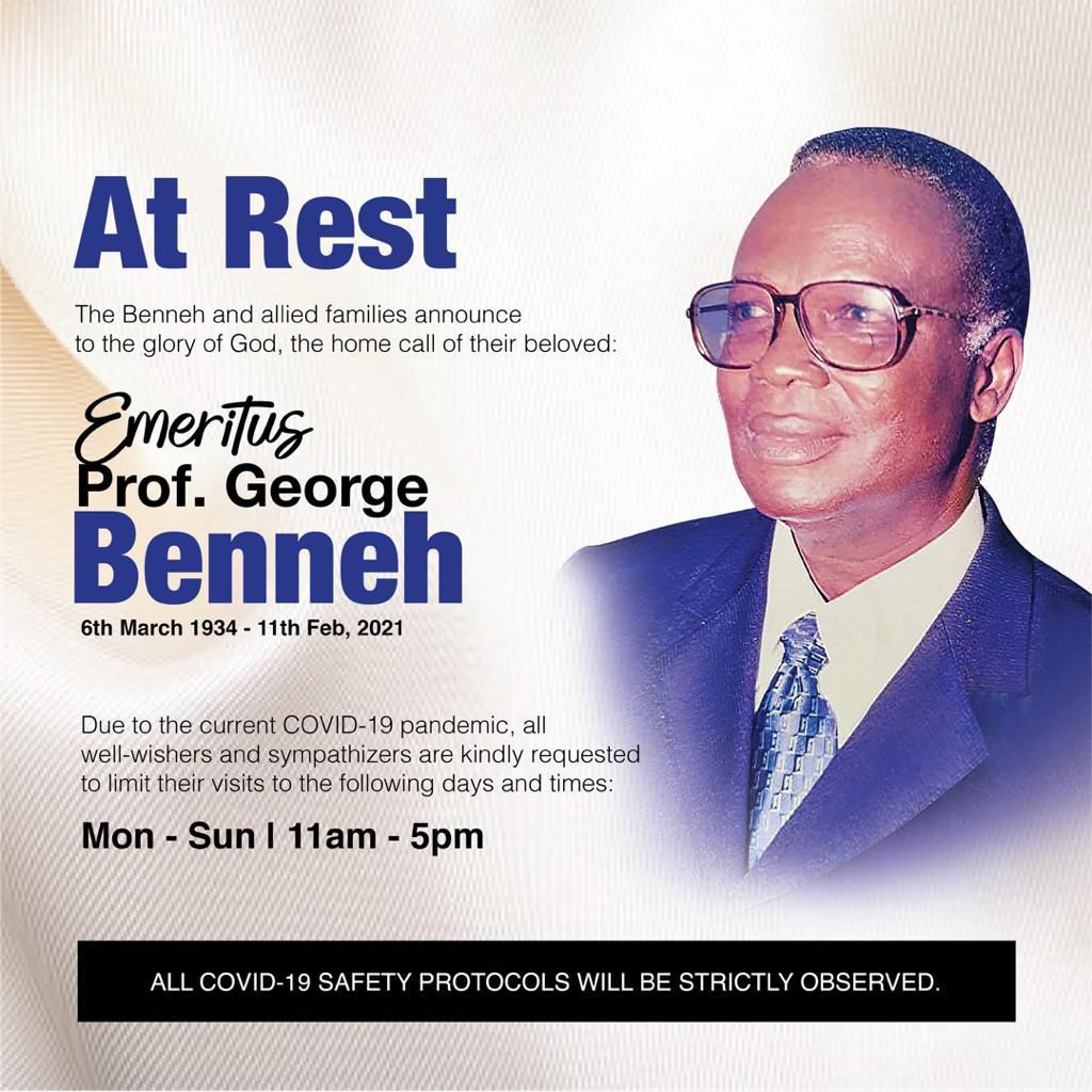 Former Vice Chancellor of the University of Ghana, Legon, Emeritus Professor George Benneh
