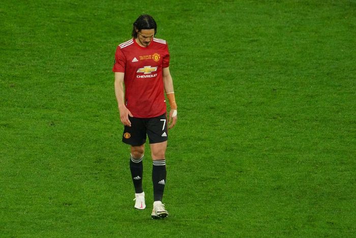 Uruguayan striker Edinson Cavani scored in the 2021 UEFA Europa League final against Spain's Villarreal but couldn't prevent Manchester United losing on penalties