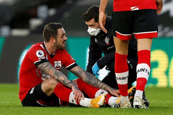 Southampton's top scorer Danny Ings (left) was forced off with an injury in the first half