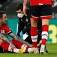 Southampton's top scorer Danny Ings (left) was forced off with an injury in the first half