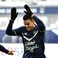 Bordeaux's South Korea forward Hwang Ui-Jo (L) celebrates his goal with French forward Hatem Ben Arfa