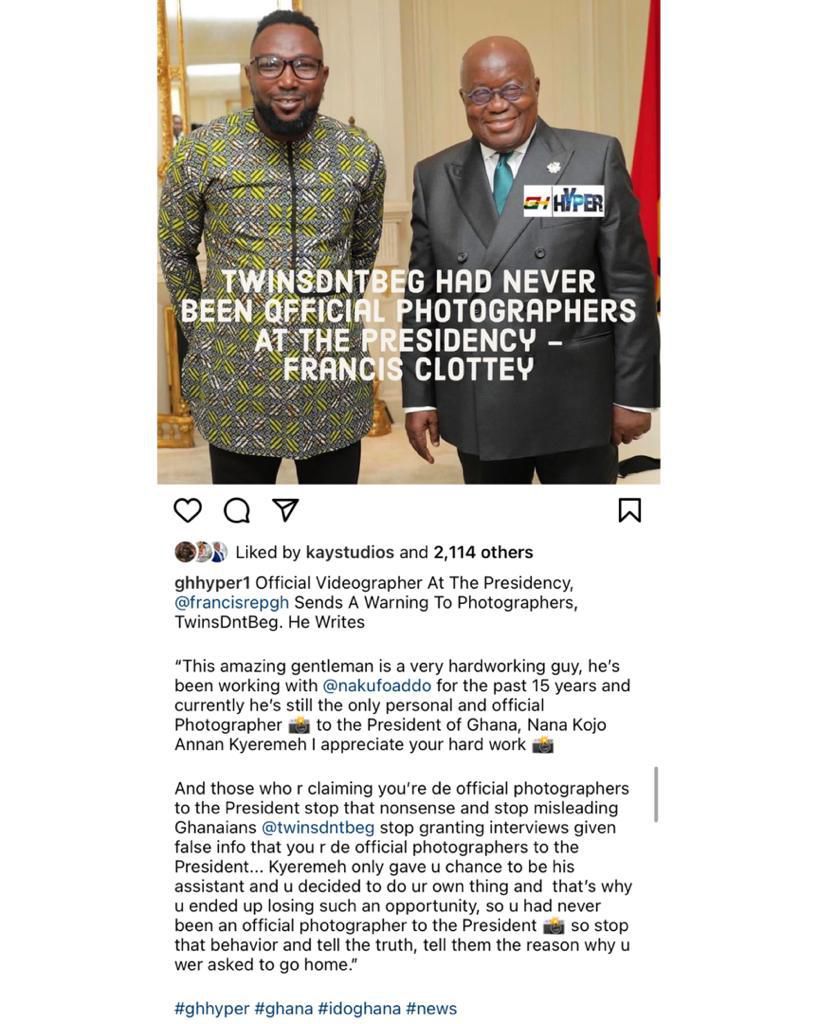 Twins Dnt Beg were appointed before sack; close friend denies statement from presidency