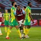West Ham forward Michail Antonio celebrates scoring against West Brom