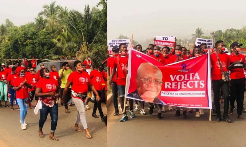 “He is very stingy” – Volta NPP protests against Dr. Letsa’s re-nomination as regional minister