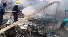 Fire guts Elmina Fishing harbour