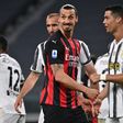 Ibrahimovic (C) went off injured in the second half against Juventus