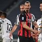 Ibrahimovic (C) went off injured in the second half against Juventus
