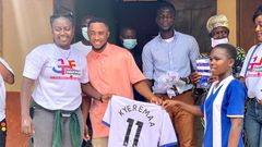 Gifty Asare sponsors 13-year-old and Teacher Percy