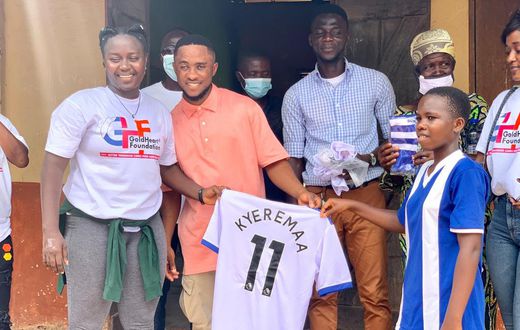 Gifty Asare sponsors 13-year-old and Teacher Percy