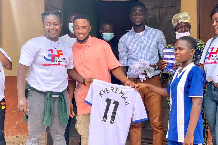 Gifty Asare sponsors 13-year-old and Teacher Percy