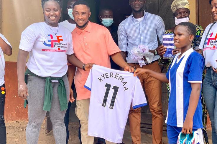 Gifty Asare sponsors 13-year-old and Teacher Percy