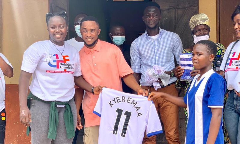 Gifty Asare sponsors 13-year-old and Teacher Percy