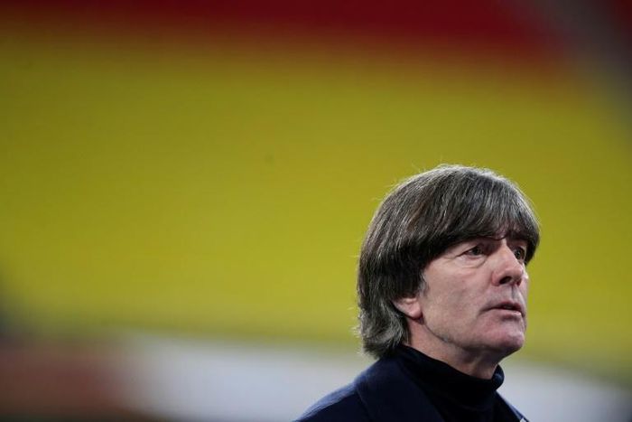 Facing questions: Germany coach Joachim Loew was meeting with his bosses on Monday