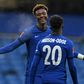 Chelsea striker Tammy Abraham celebrates scoring against Luton