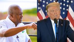 John Dramani Mahama and Donald Trump
