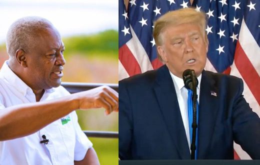 John Dramani Mahama and Donald Trump