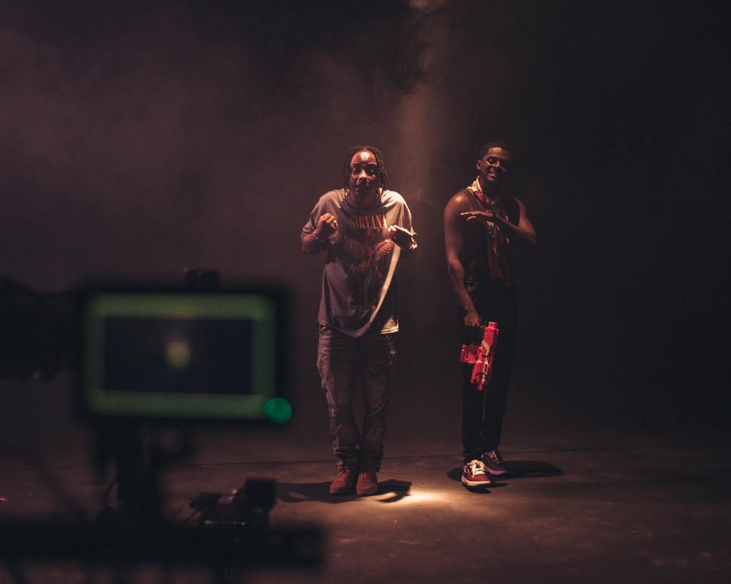 Deon Boakye and Kelvyn Boy in behind-the-scenes of Shame music video