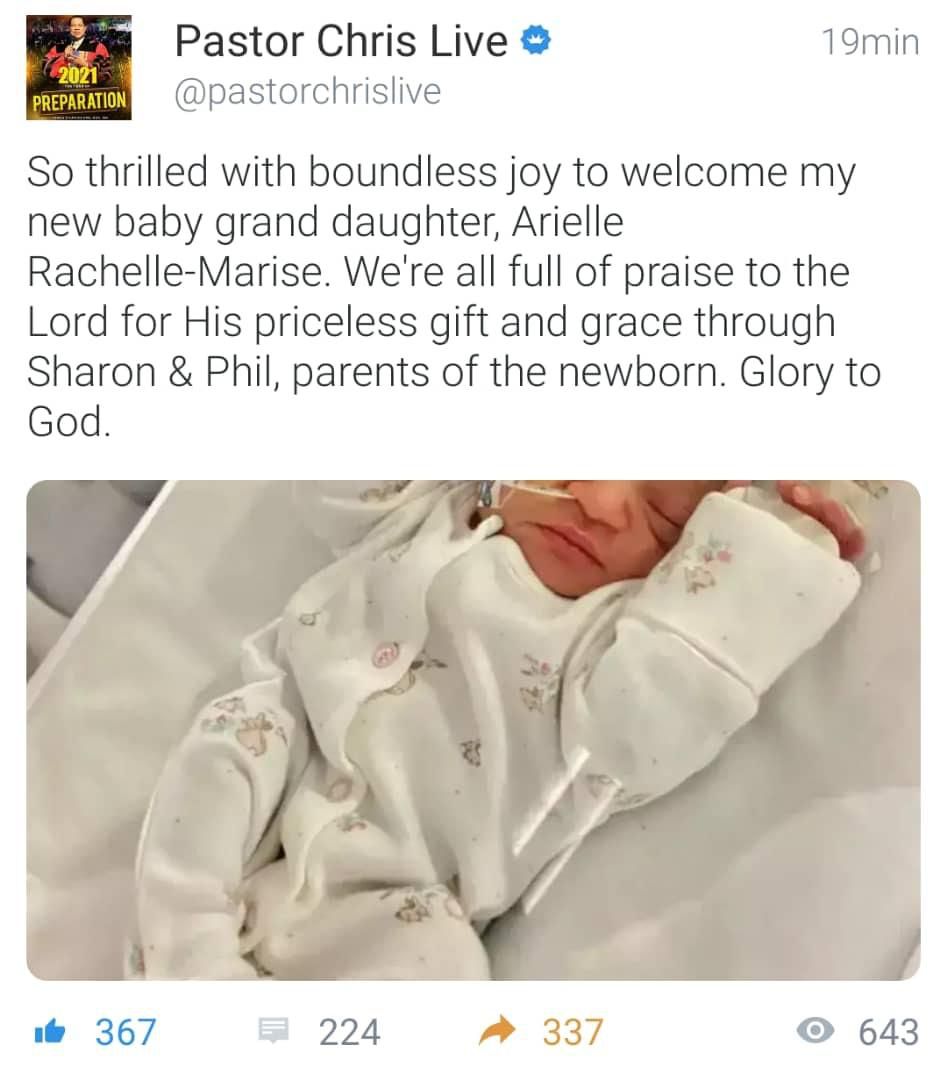 Pastor Chris' post