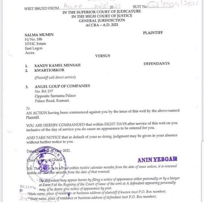 Xandy Kamel sued for defamation