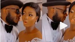 “Don’t spoil my make up oh; just do as if you want to kiss but don’t kiss” – Bride warns groom