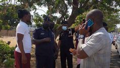 Derek Boateng with the Police