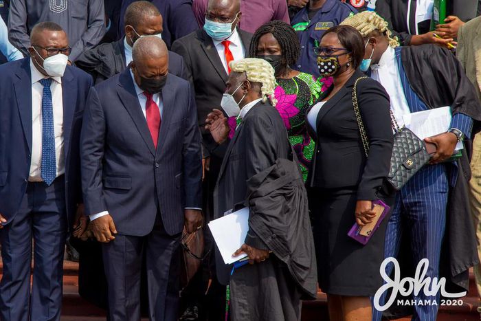 John Mahama and NDC members in court
