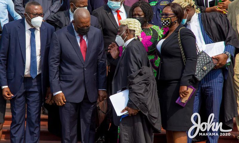 John Mahama and NDC members in court