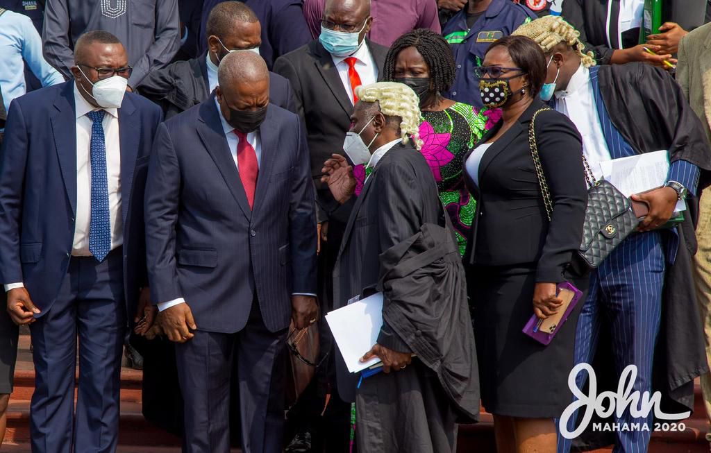 John Mahama and NDC members in court