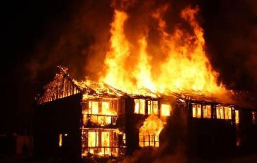 File Photo of a house on fire